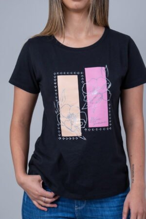 Camiseta Cuello Redondo Estampada