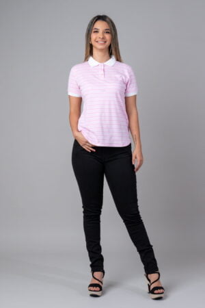 Polo Listada en Algodon