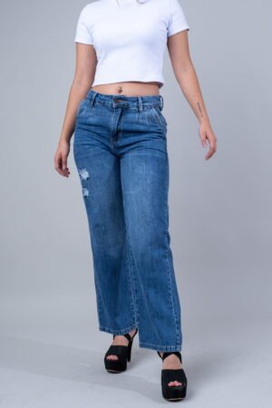 Jeans Corte Bota Tela Stretch