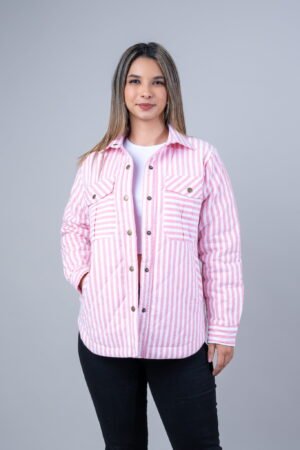 Sobretodo Acolchado a Rayas