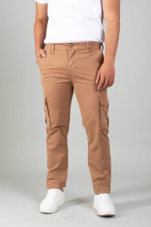 Pantalon Cargo en Tela Gabardina