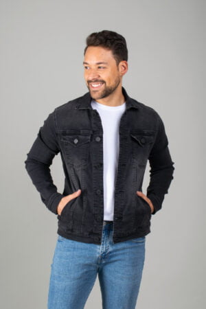 Chaqueta Jean Clásica en Tela Stretch