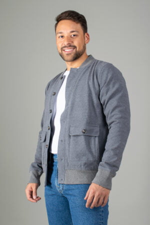 Chaqueta Forrada con Cuello y Fajon de Rib