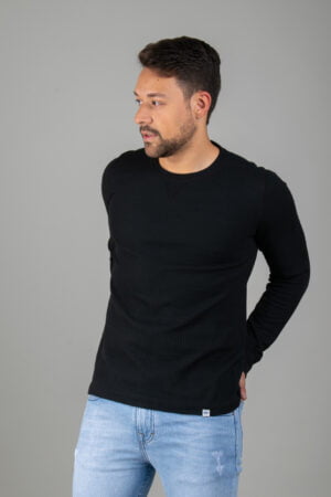 Buso Básico Cuello Redondo en Tela Waffle