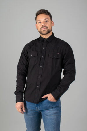 Camisa Stretch con Bolsillos con Tapas y Broches