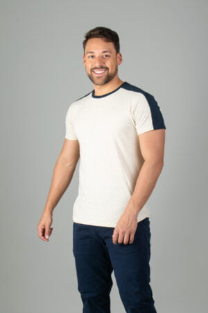 Camiseta Cuello Redondo Combinada