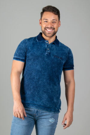 Polo en Tela Piqué con Proceso de Lavanderia