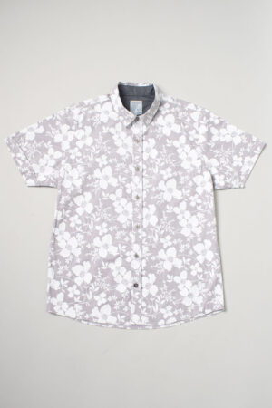 Camisa Manga Corta En Tela Estampada